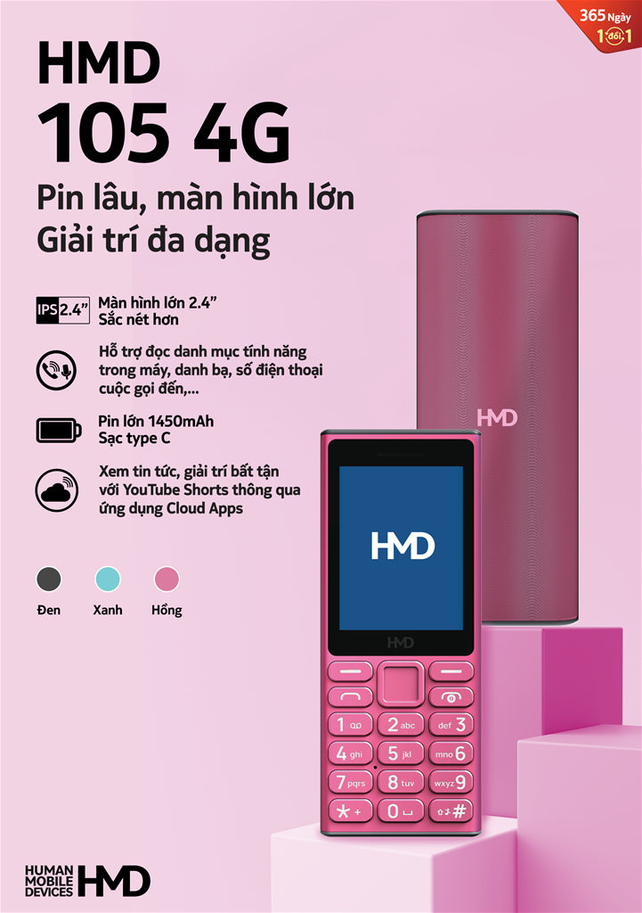 Nokia HMD 105 4G hỗ trợ Volte