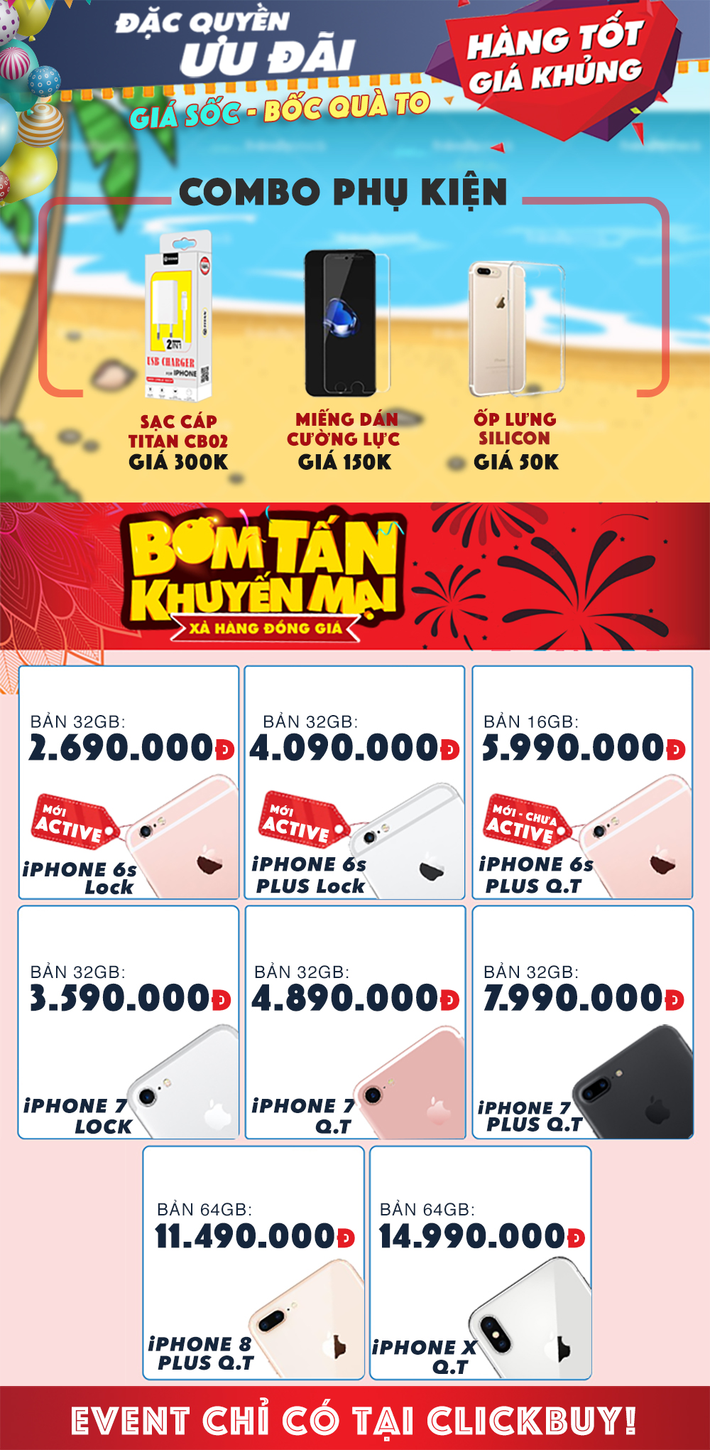 Săn Táo Cuối Tháng - Giá sập sàn - Quà tặng khủng - Tại Clickbuy - Clickbuy