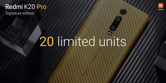 Xiaomi trình làng Redmi K20 Pro Signature Edition, lưng bằng vàng nguyên chất, đính kim cương, chỉ sản xuất 20 chiếc - Clickbuy