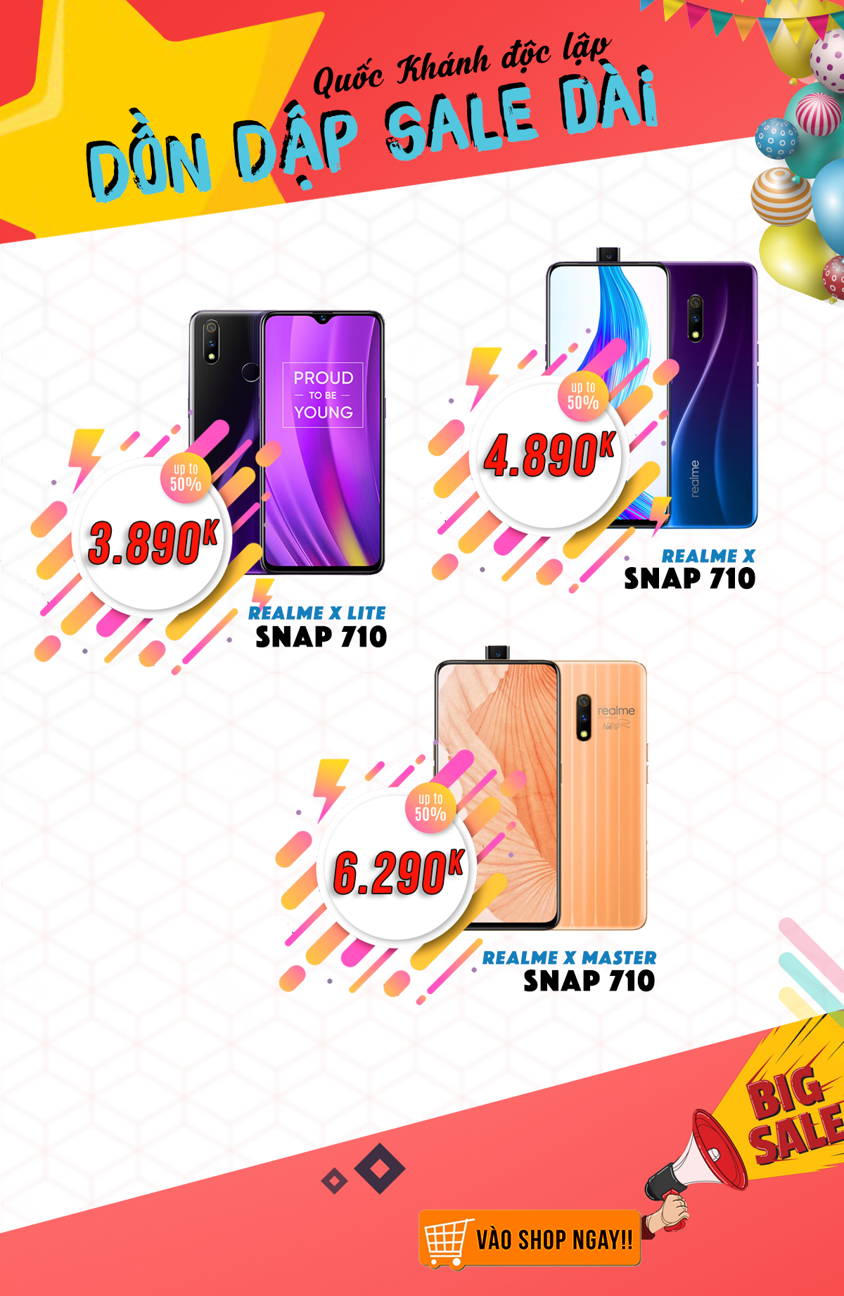 Quốc Khánh Độc Lập - Dồn Dập Ưu Đãi - Xiaomi, Realme giảm sập sàn - Nhận quà khủng - Clickbuy