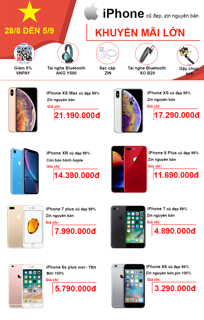 Quà tặng khủng khi mua iPhone dịp Quốc Khánh 2/9 - Clickbuy
