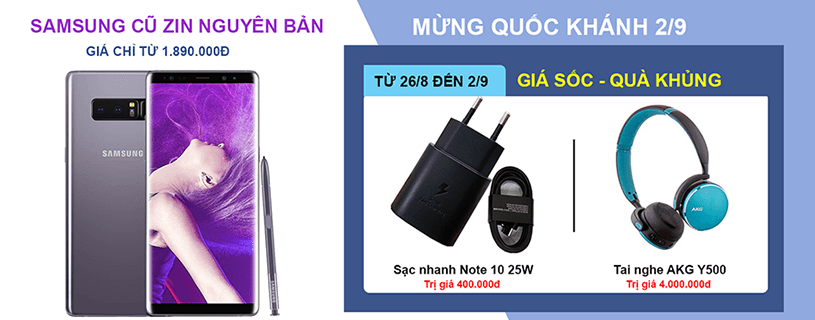 Chào mừng Quốc khánh, Samsung cũ khuyến mãi lớn từ 26/8 đến 5/9. - Clickbuy