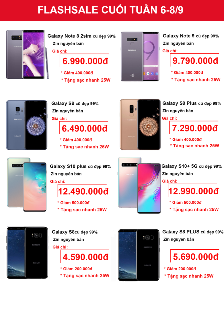 Flashsale - giảm giá sốc tới 500.000 đ trong 3 ngày cuối tuần khi mua Samsung cũ - Clickbuy
