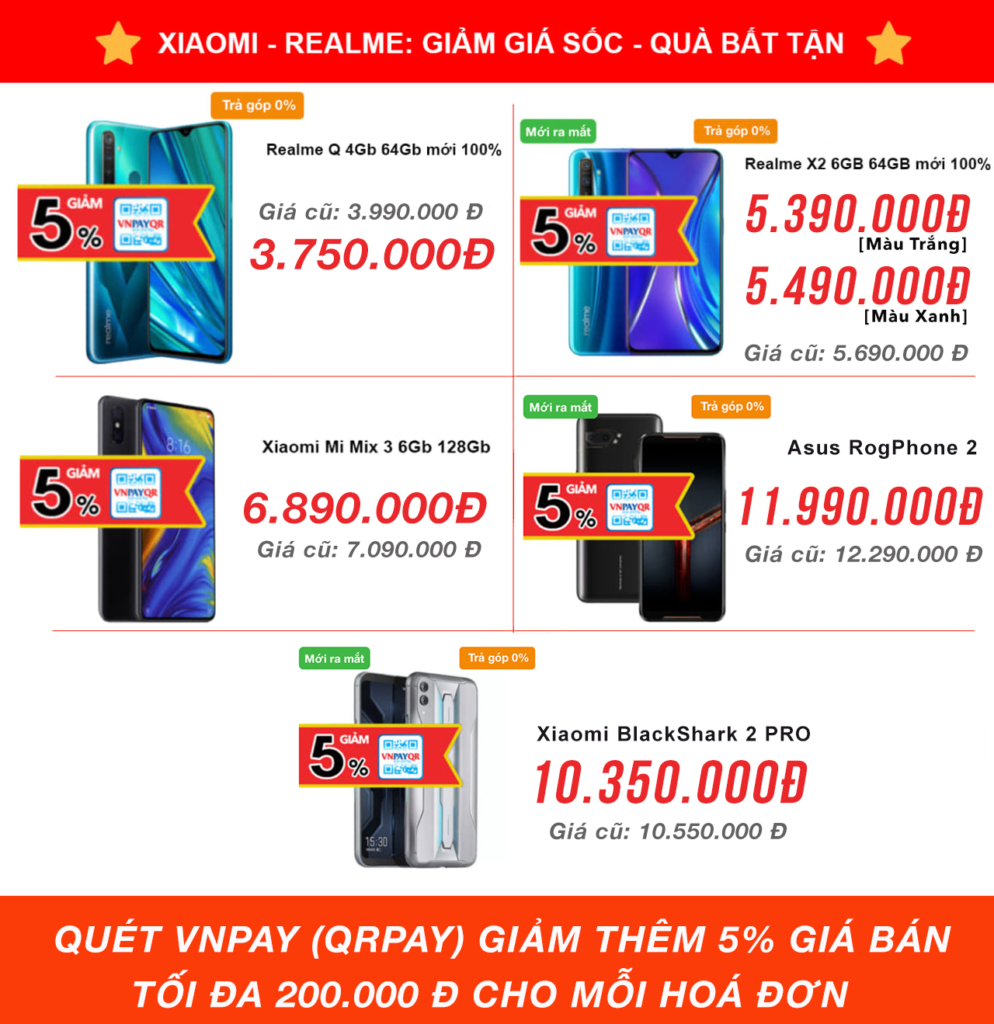 MỪNG NGÀY PHỤ NỮ VIỆT NAM 20.10 - CRAZY SALE XIAOMI, REALME CỰC SỐC - Clickbuy