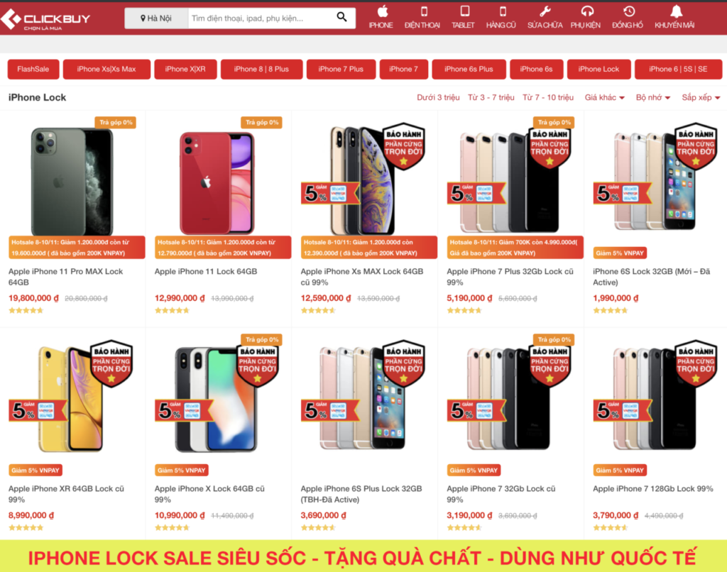 Siêu Táo - Siêu Sale - 3 ngày cuối tuần từ mùng 8/11 - 10/11 tại Clickbuy - Clickbuy