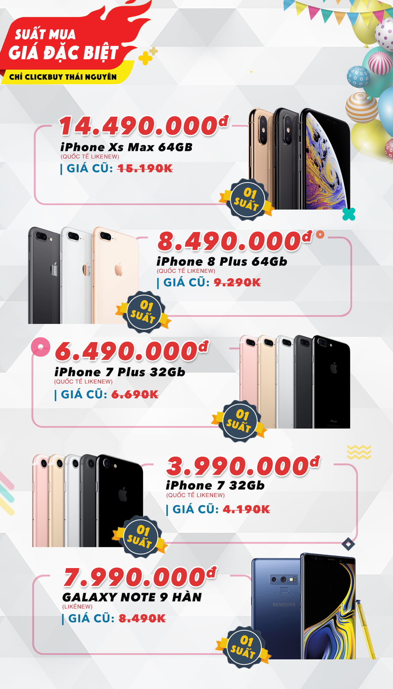Đại tiệc sinh nhật 1 tuổi - Clickbuy Thái Nguyên xả ngàn quà tặng - Clickbuy