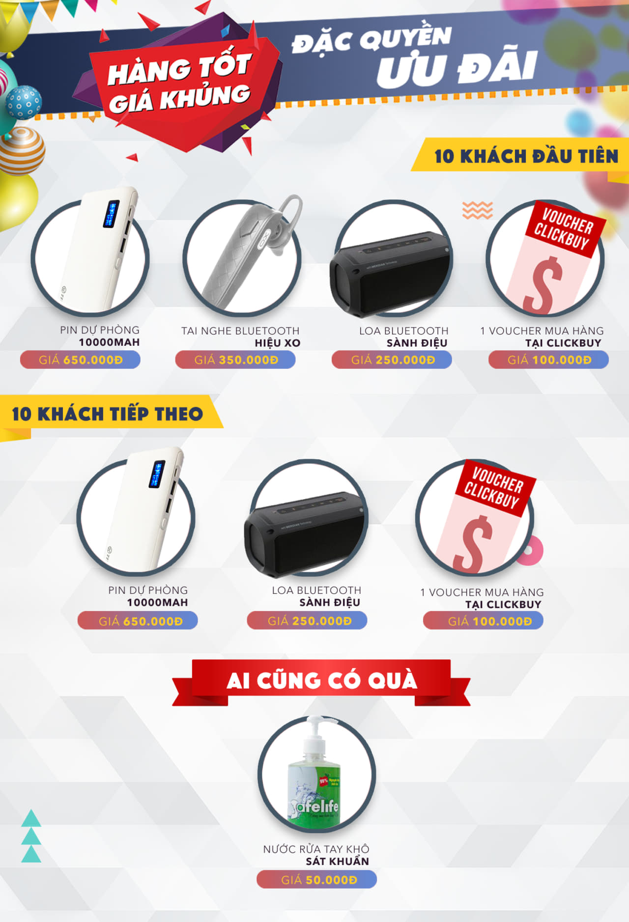 Sinh nhật Vàng - Săn sale giá shock tại Clickbuy Bắc Ninh - Clickbuy