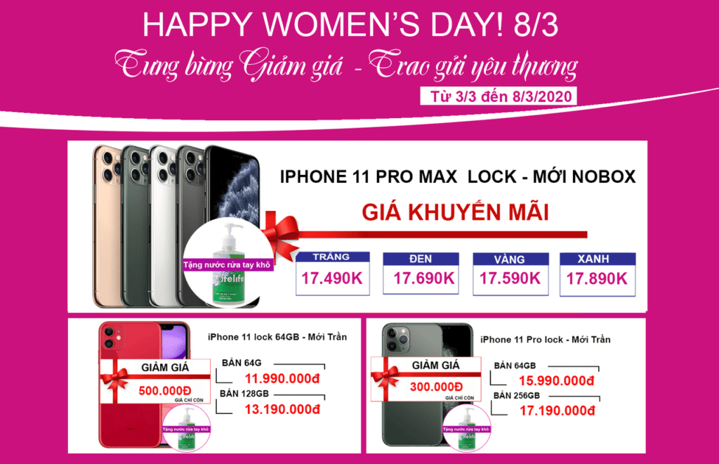 Mừng 8/3 - Sale bất bại - Quà cực đại - Săn sale ngay tại Clickbuy - Clickbuy