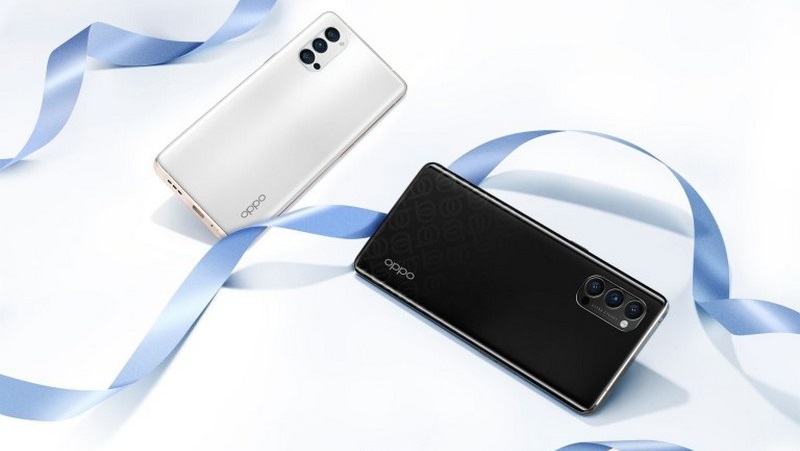 Oppo Reno 4 Pro với hai tuỳ chọn màu Trắng và Đen nổi bần bật với mặt lưng trơn không một hoa văn hoạ tiết nào.
