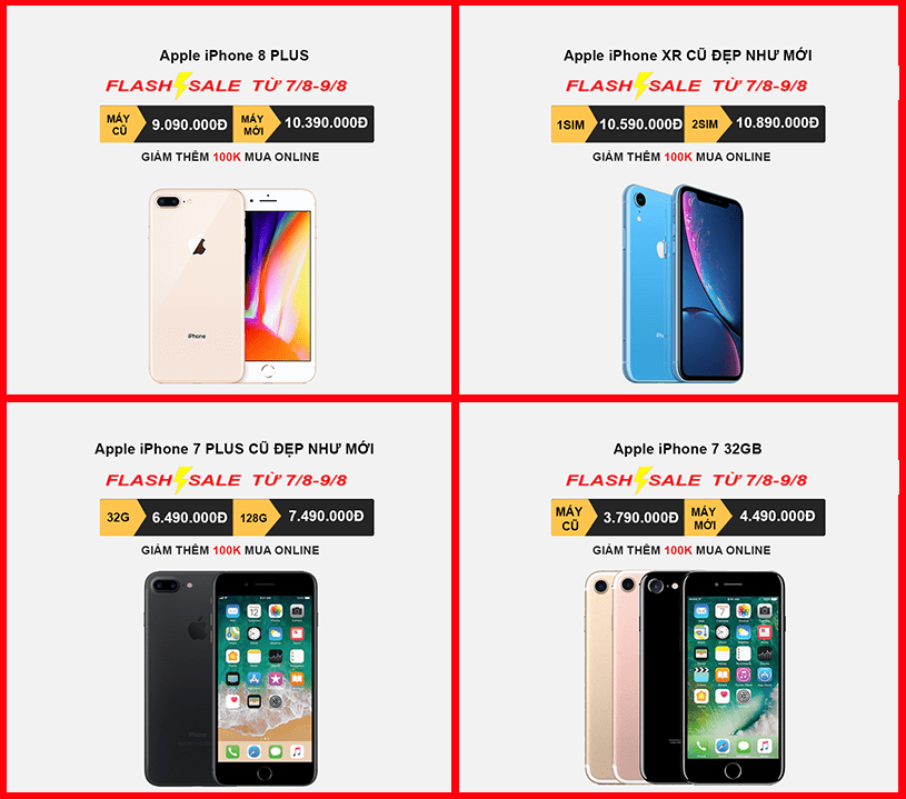 Flash sale iPhone tuần từ 7/8 - hết 9/8: Toàn hàng chất - Giá rẻ ngất - Clickbuy
