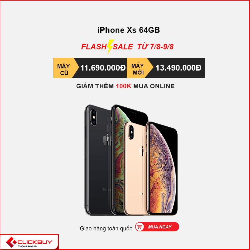 Flash sale iPhone tuần từ 7/8 - hết 9/8: Toàn hàng chất - Giá rẻ ngất - Clickbuy
