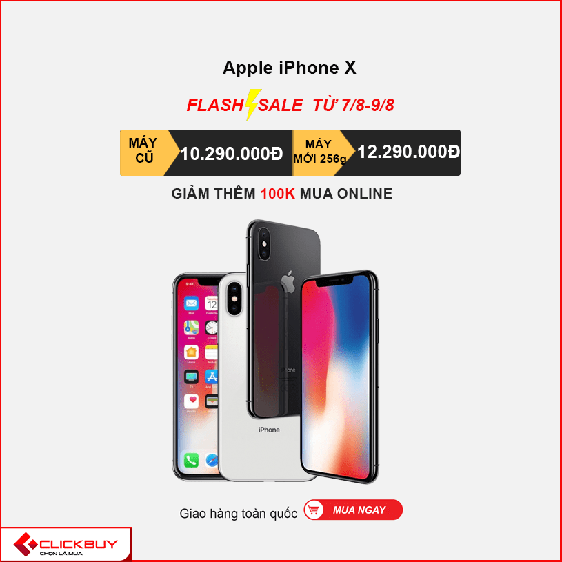 Flash sale iPhone tuần từ 7/8 - hết 9/8: Toàn hàng chất - Giá rẻ ngất - Clickbuy