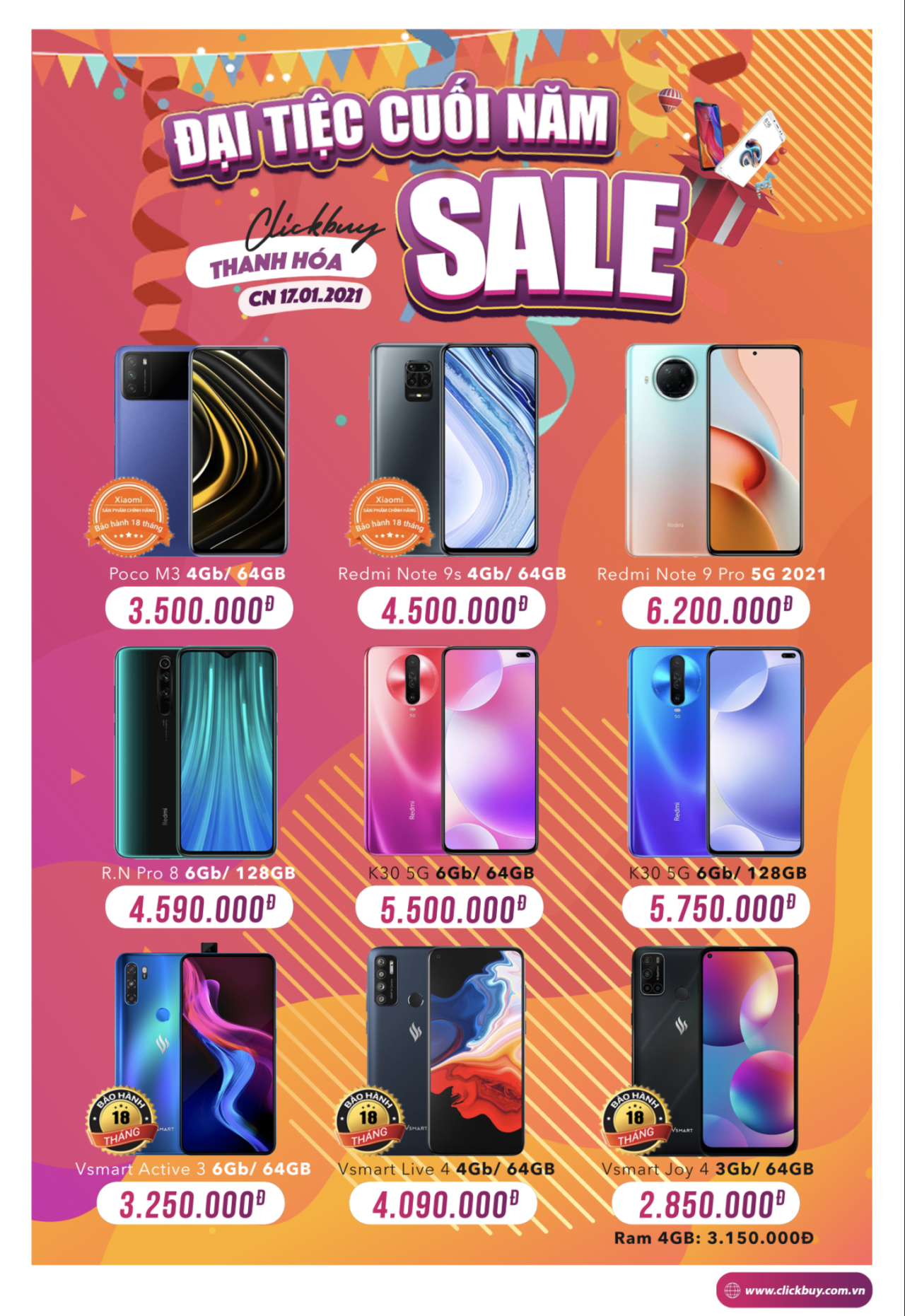 Mừng khai trương - Săn khuyến mại tại Clickbuy 380 Trần Phú - TP Thanh Hóa - Clickbuy