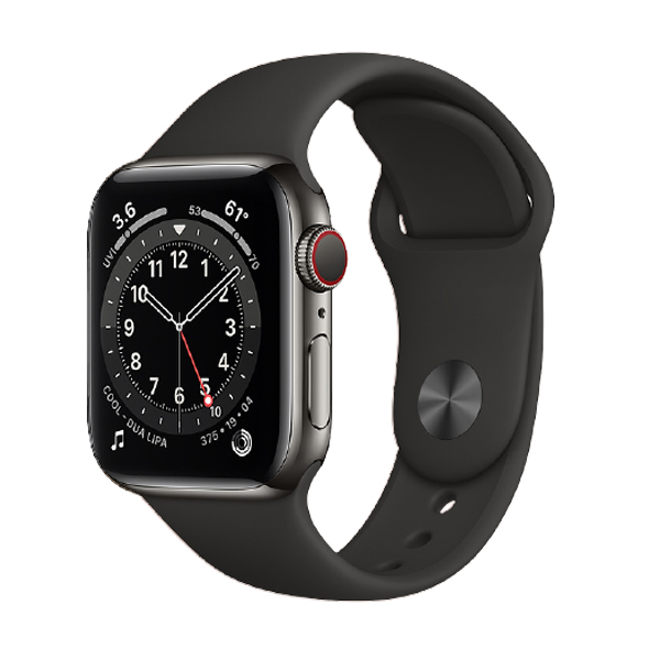 Apple Watch Series 6 44mm LTE (Viền thép dây cao su) - Chính hãng VN/A-43835