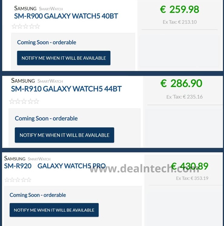 Rò rỉ giá của Samsung Galaxy Watch 5 trước giờ G - Clickbuy