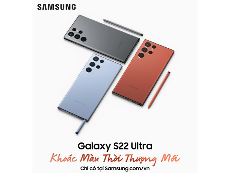 3 màu mới của Galaxy S22 Ultra khiến fan xỉu up xỉu down