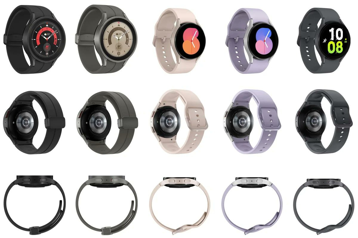 Samsung Galaxy Watch 5 series lộ ảnh render sắc nét, chất lượng cao