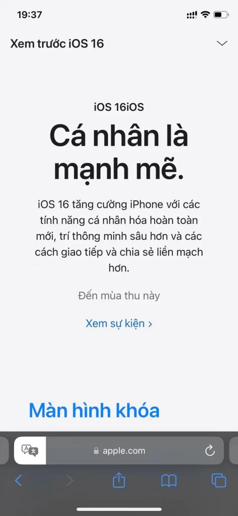 iFan Việt phấn khích khi Apple cập nhật tính năng mới của iOS 16