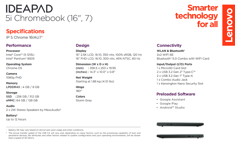 Lenovo IdeaPad 5i Chromebook