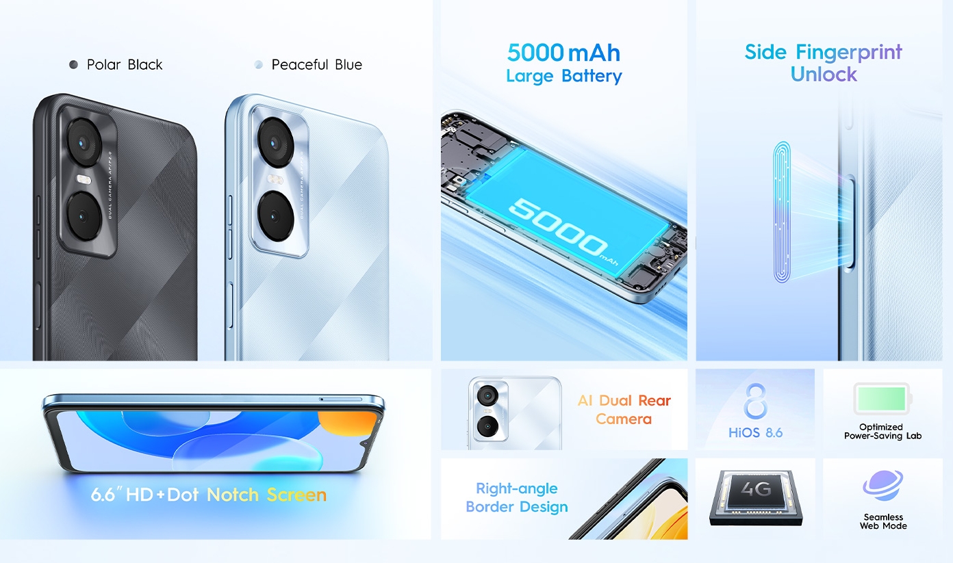 Tecno Pop 6 Pro 4G ra mắt với màn hình 6.6-inch, pin 5.000mAh, ..