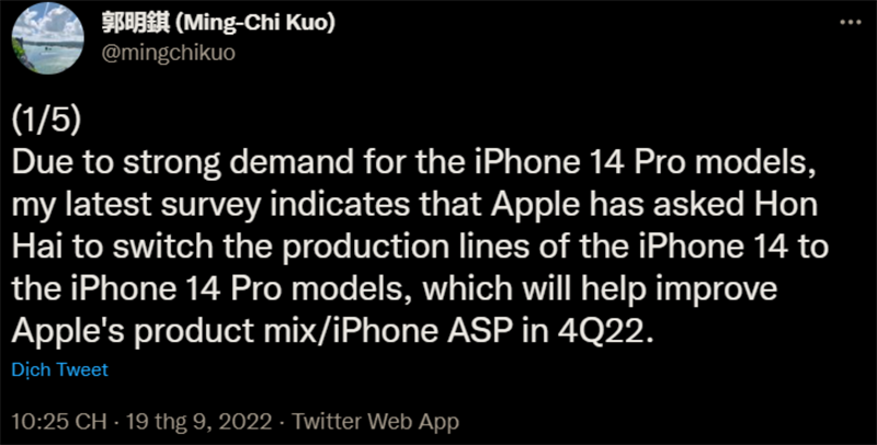iPhone 14 Pro Series sẽ giúp Apple tiếp tục đứng trên đỉnh cao - Clickbuy