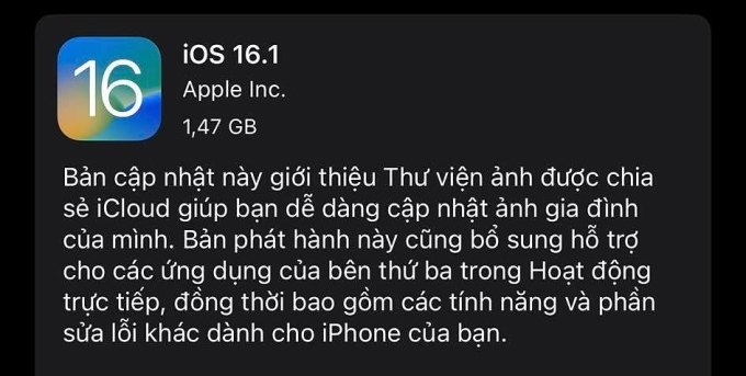 Apple chính thức phát hành iPadOS 16.1, iOS 16.1, watchOS 9.1 và tvOS 16.1