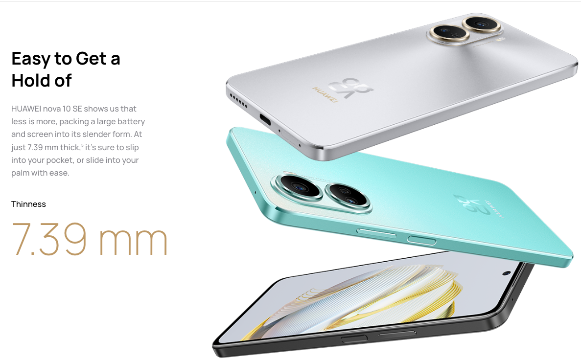 Huawei Nova 10 SE tiết lộ thông số kỹ thuật trước khi ra mắt