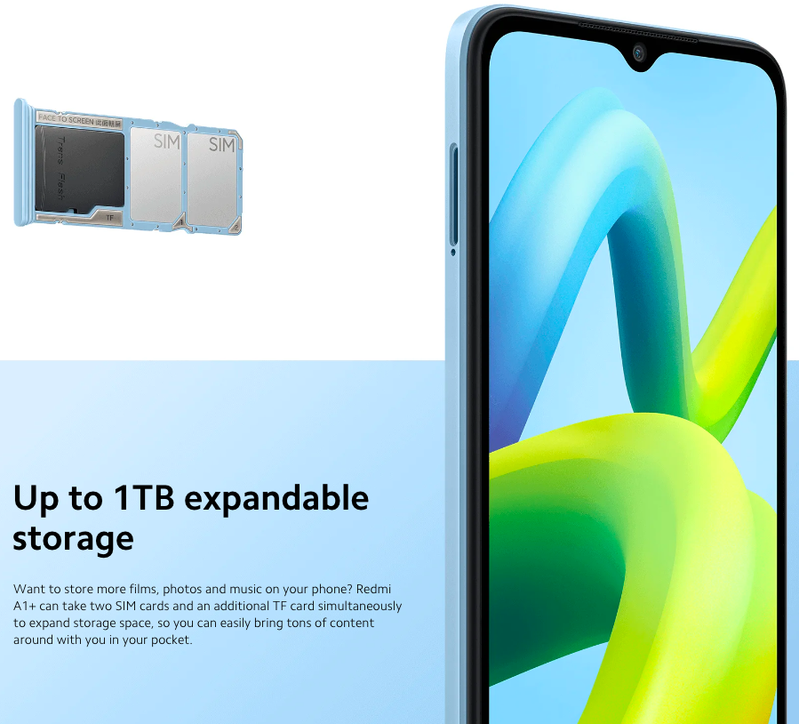 Xiaomi Redmi A1+ ra mắt với pin 5.000mAh, cảm biến vân tay, v.v.