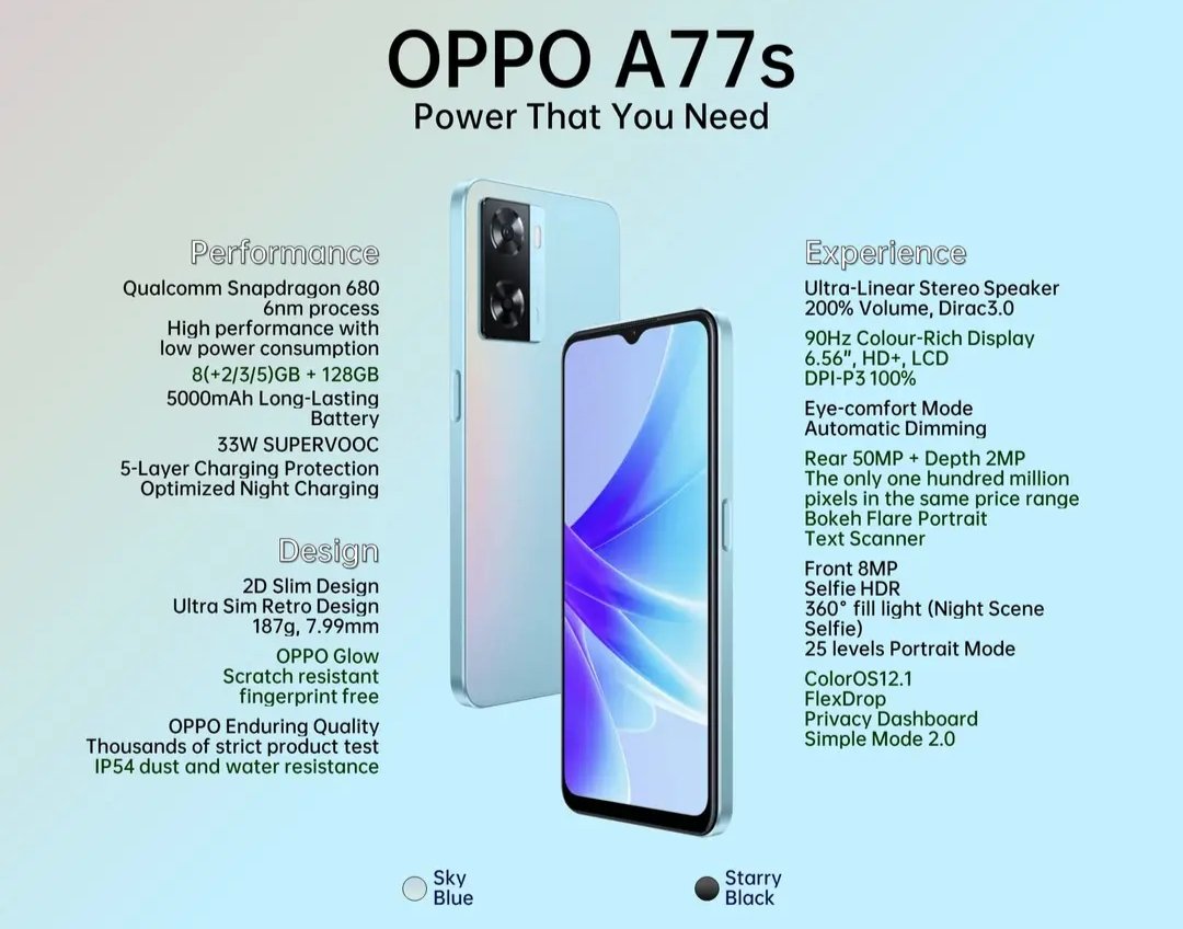 OPPO A77s 