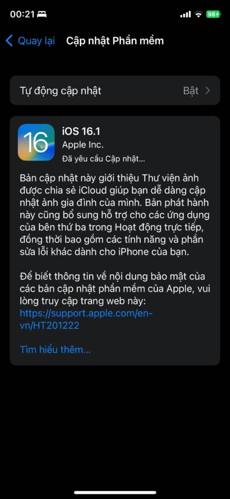 Apple chính thức phát hành iOS 16.1 cùng hàng loạt tính năng mới Apple chính thức phát hành iOS 16.1 cùng hàng loạt tính năng mới - Clickbuy