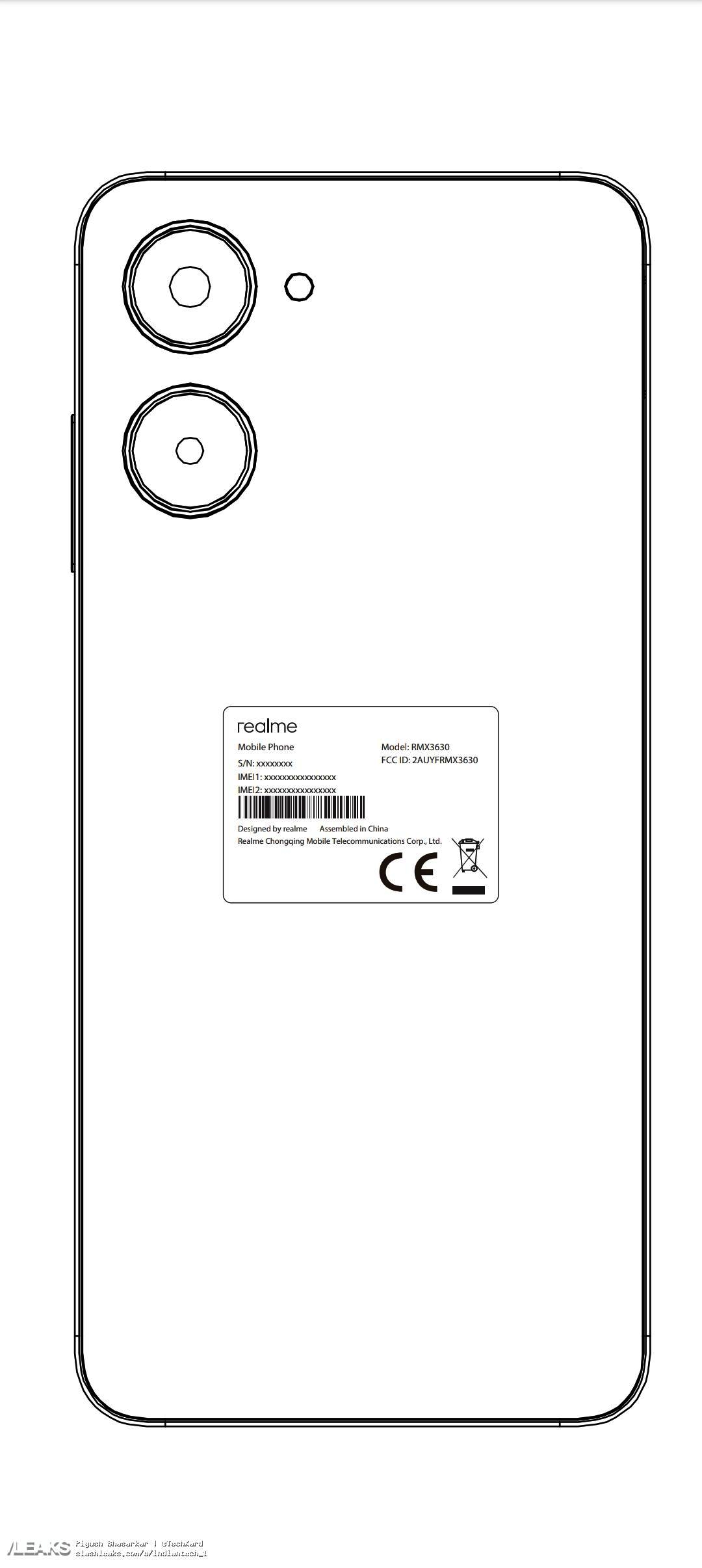 Realme 10 tiết lộ thiết kế và thông số kỹ thuật qua FCC