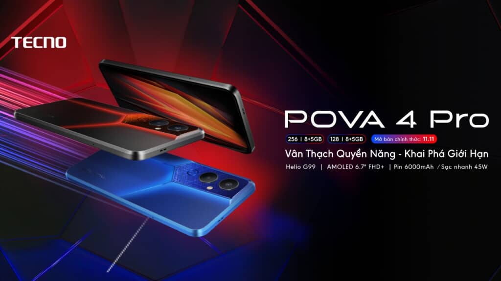 Tecno Pova 4 Pro chuẩn bị ra mắt tại thị trường Việt Nam với thiết kế mới lạ, chip Helio G99, giá hơn 4 triệu đồng - Clickbuy