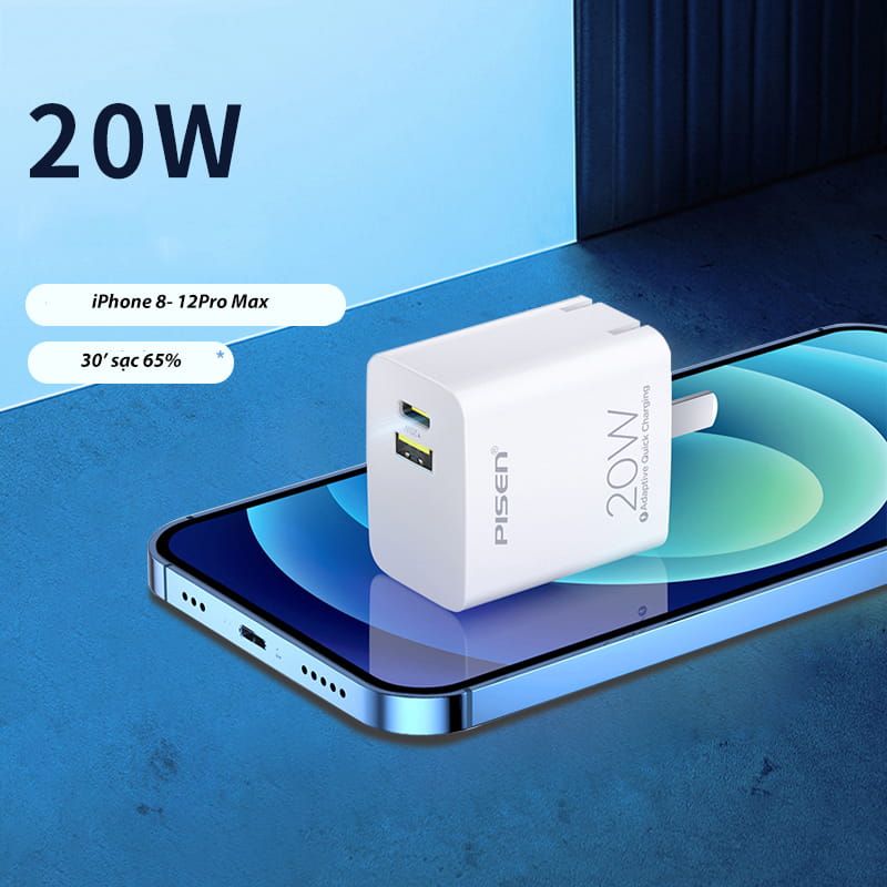 Sạc Pisen PD 20W 2 Cổng RWD020C-CNR-44675