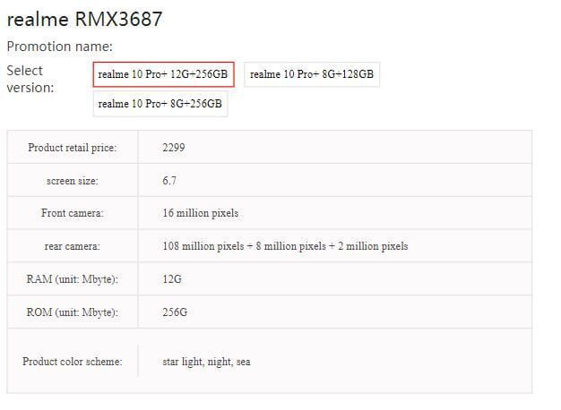 Lộ diện thông số kỹ thuật của Realme 10 Pro+ 5G  với Dimensity 1080 SoC, pin 5000mAh, sạc nhanh 67W - Clickbuy