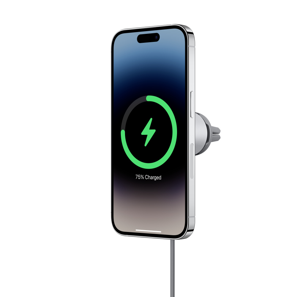 Bộ sạc không dây trên ô tô Belkin BOOST CHARGE™ PRO với MagSafe ra mắt: Mức sạc nhanh nhất có thể lên đến 15W cho iPhone 12 trở lên.