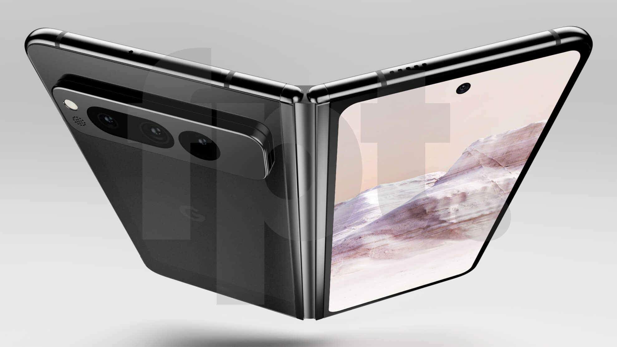Google Pixel Fold lộ thiết kế từ mọi góc độ qua hình ảnh renders