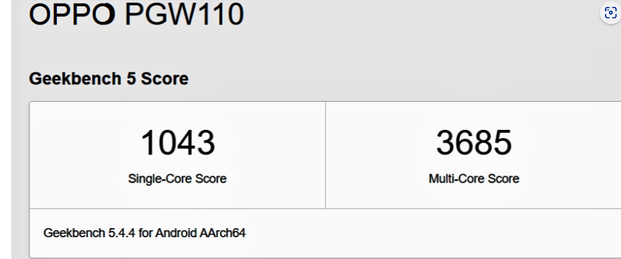 Oppo PGW110 lộ diện trên Geekbench lộ thông số kỹ thuật