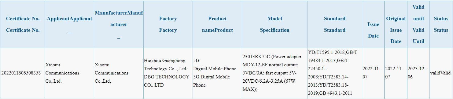 Xiaomi Redmi K60