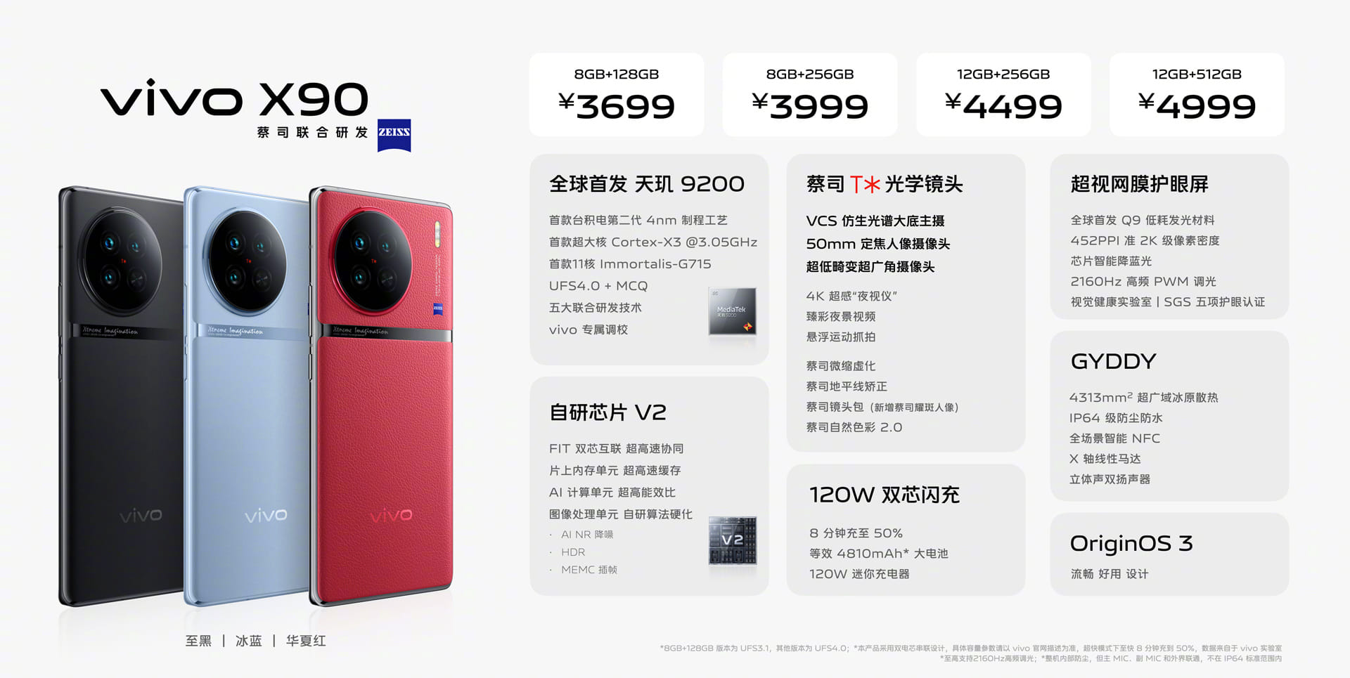 Vivo X90 và X90 Pro ra mắt với Dimensity 9200, sạc nhanh 120W