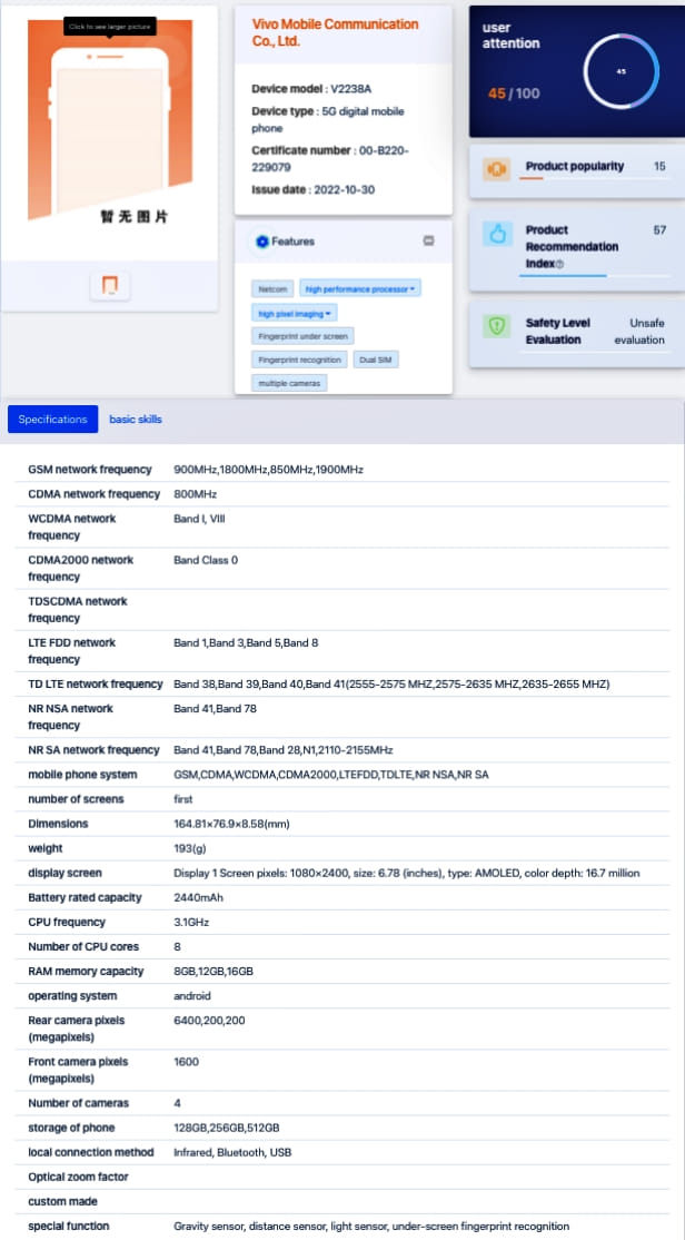 SoC MediaTek Dimensity 8200