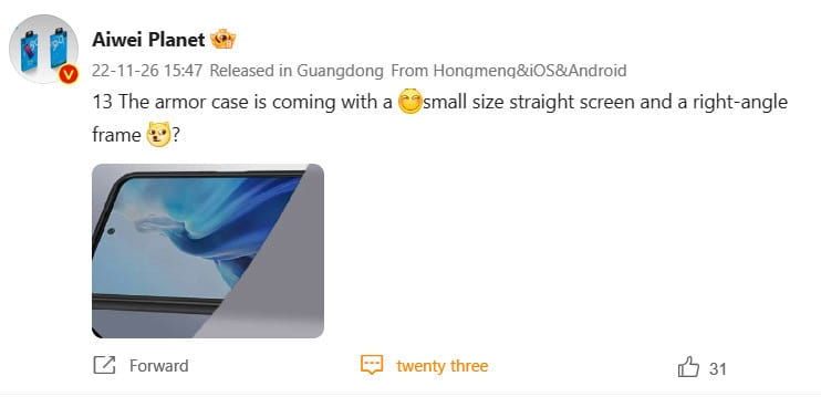 Xiaomi 13 series trang bị màn hình thẳng và thiết kế cạnh vuông