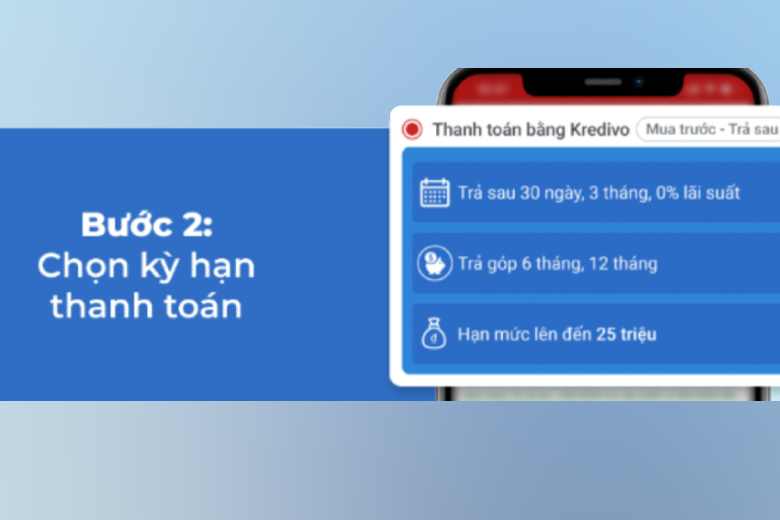 Giảm 5% lên đến 500.000 đồng khi thanh toán và trả góp qua Kredivo - Clickbuy