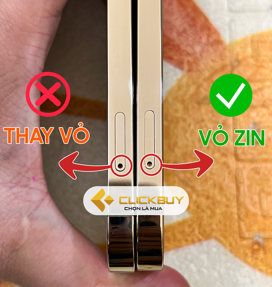 Kiểm tra iPhone cũ thay vỏ - clickbuy