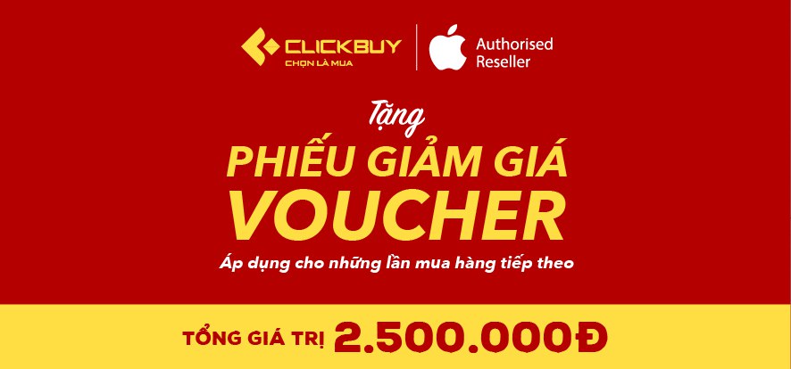 Tặng phiếu mua hàng trị giá 2.500.000đ khi mua iPhone 14 chính hãng VNA - Clickbuy
