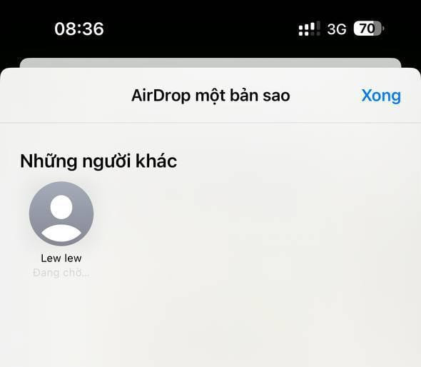 Lỗi Airdrop đang chờ <a href=