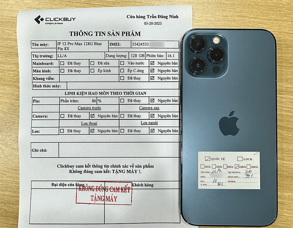 Thông tin sản phẩm iPhone cũ - Clickbuy