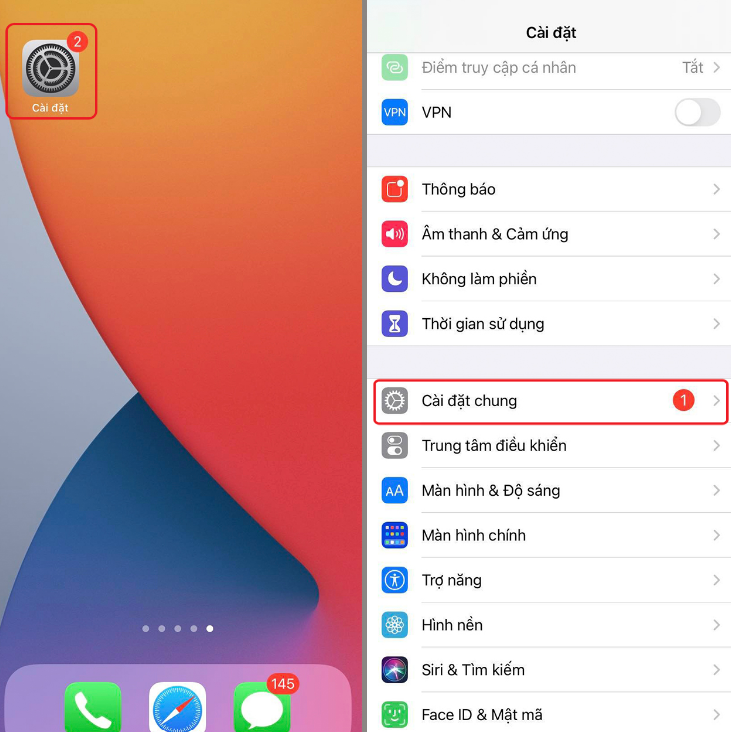 Cập nhật phần mềm để khắc phục lỗi sạc iPhone bước 1-Clickbuy