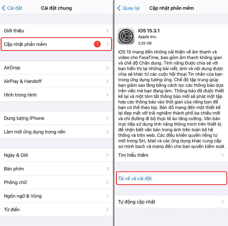 Cập nhật phần mềm để khắc phục lỗi sạc iPhone bước 2- Clickbuy