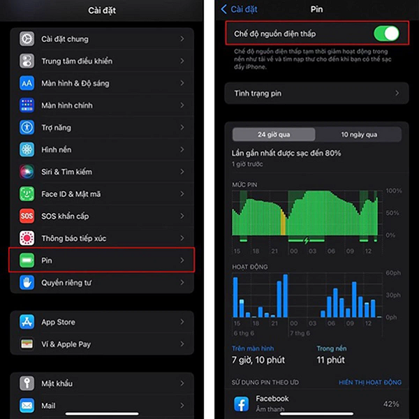 Kích hoạt tính năng tiết kiệm pin trên iPhone