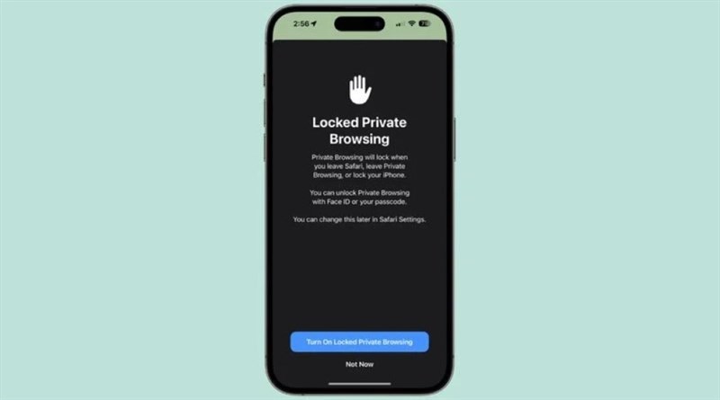 Cửa sổ khoá duyệt web riêng tư (Ảnh: MacRumors)